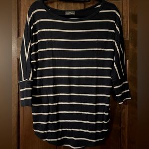 Market & Spruce Navy Blue White Striped Dolman